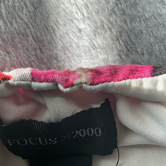 Pink and fuschia floral gored, ruffle‎ skirt, M - Picture 5 of 7